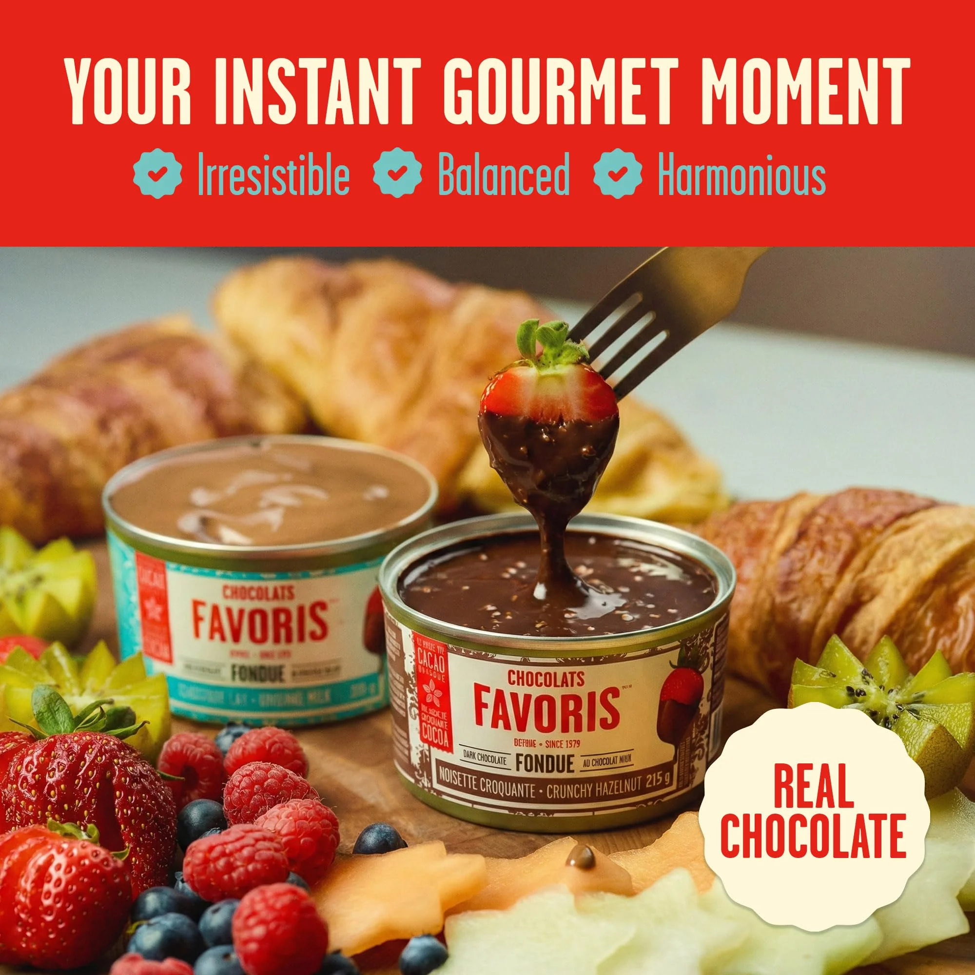 Chocolats Favoris Small Chocolate Fondue (2 x 215 g) – Ready in 15 Minutes - Canadian Distribution - Ships Free Within Canada on Orders Above CAD $199 - Image 5