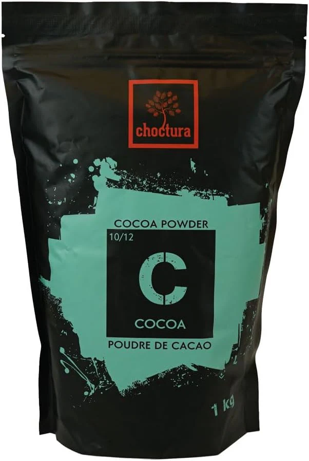Choctura - Premium Cacao Powder - 10-12% Cocoa Butter Fat - 1 KG - Dutch Processed - No Additives or Preservatives - Ships Free Within Canada on Orders Above CAD $199