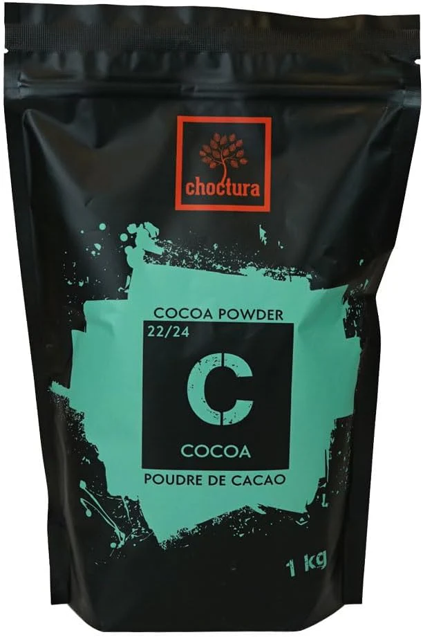 Choctura - Premium Cacao Powder - 22-24% Cocoa Butter Fat - 1 KG - Dutch Processed - No Additives or Preservatives - Ships Free Within Canada on Orders Above CAD $199