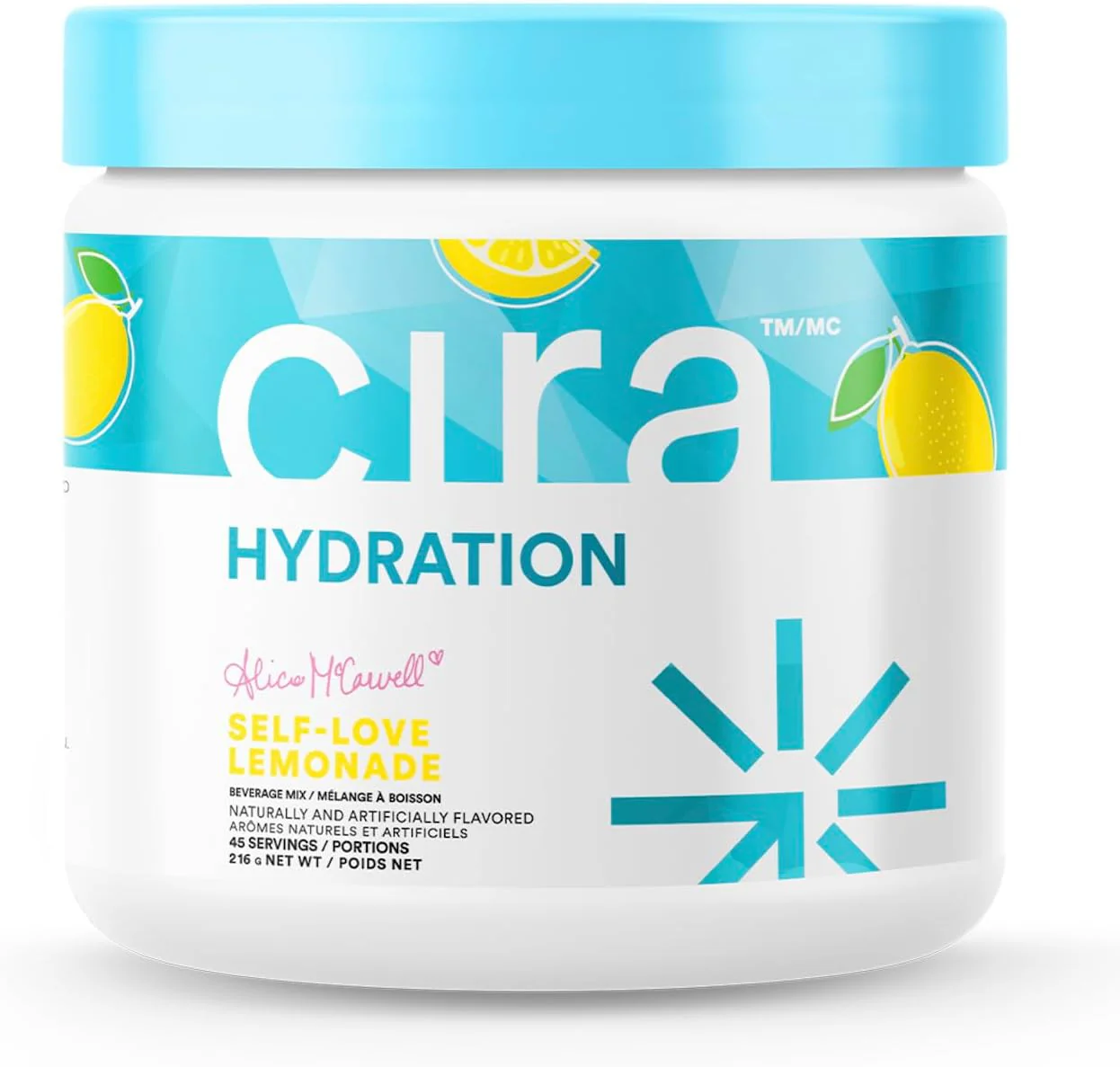 Cira x Alicia McCarvell – Hydration Powder – Self Love Lemonade – 45 Servings – Ships Free Within Canada on Orders Above CAD $199