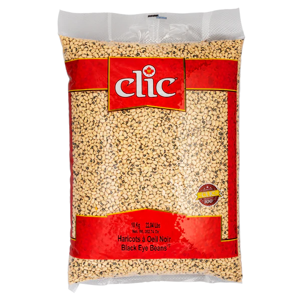 Clic Black Eye Beans - 4 x 10 kg - Grocery and Food Items - Canadian Distribution - Ships Free Within Canada on Orders Above CAD $199