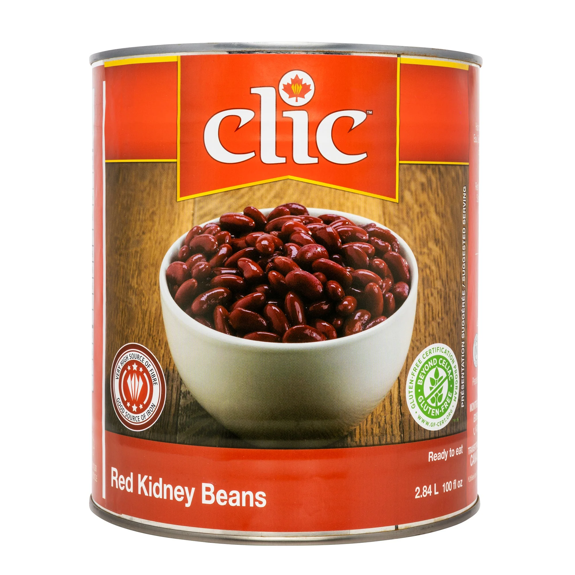 Clic Canned Red Kidney Beans - 4 x 2.84 L - Grocery and Food Items - Canadian Distribution - Ships Free Within Canada on Orders Above CAD $199