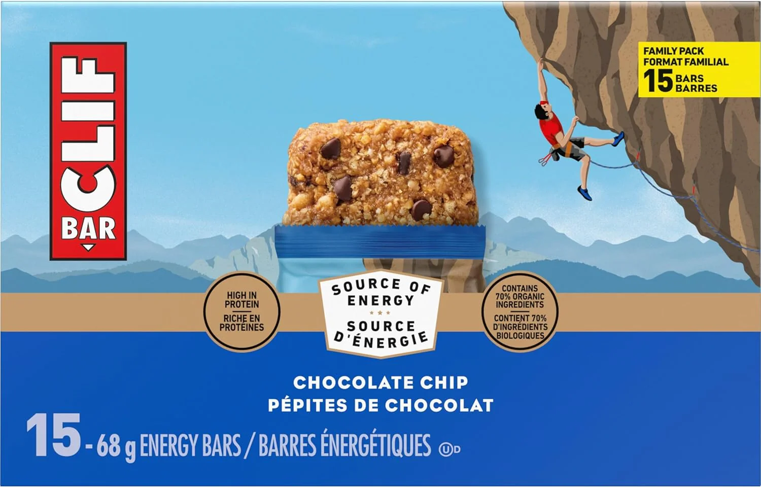 Clif Bar – Energy Bars – Chocolate Chip – 15 Pack (1.02 kg) – Ships Free Within Canada on Orders Above CAD $199 - Image 7