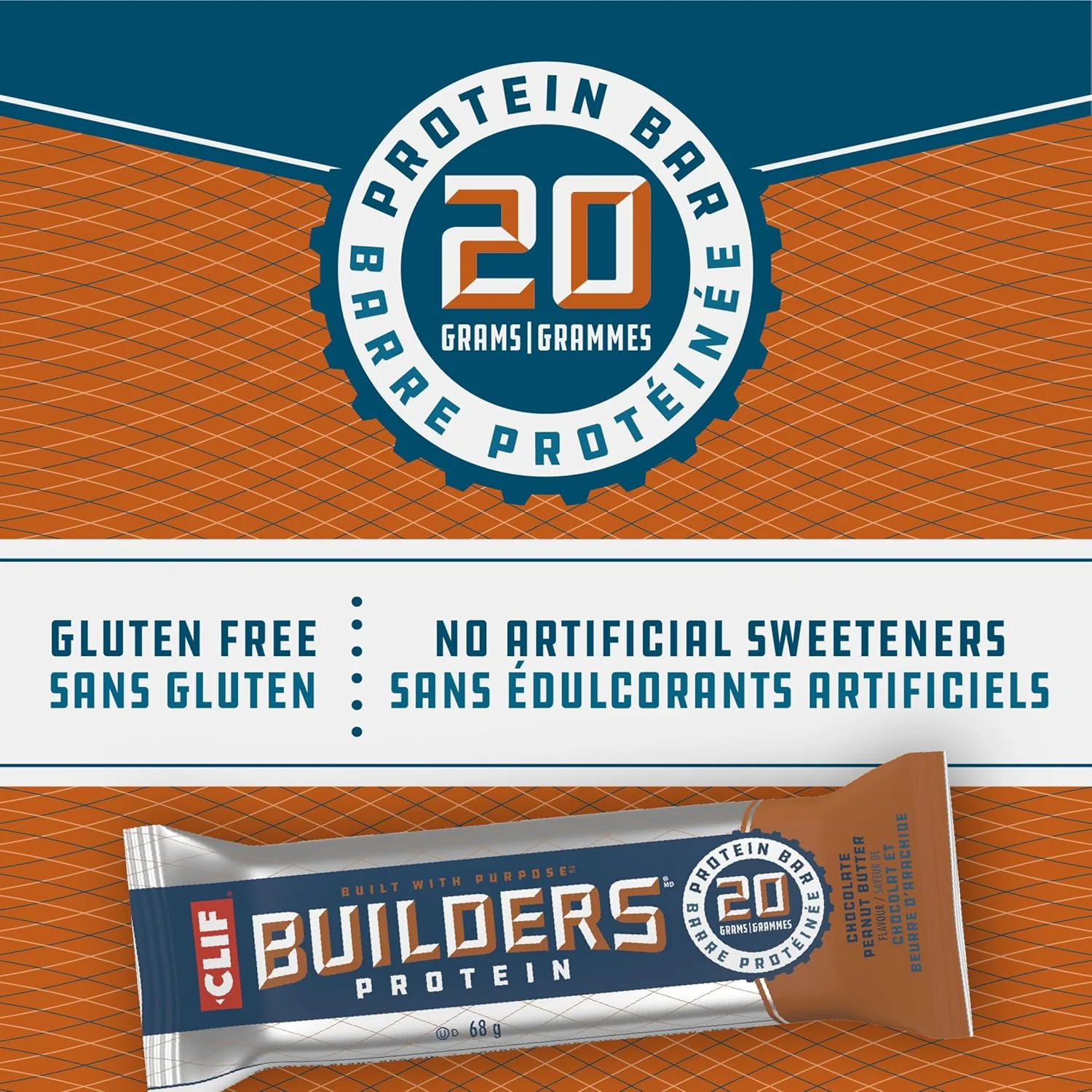 Clif Builders – Protein Bars – Chocolate Peanut Butter – 12 Pack – Ships Free Within Canada on Orders Above CAD $199 - Image 5