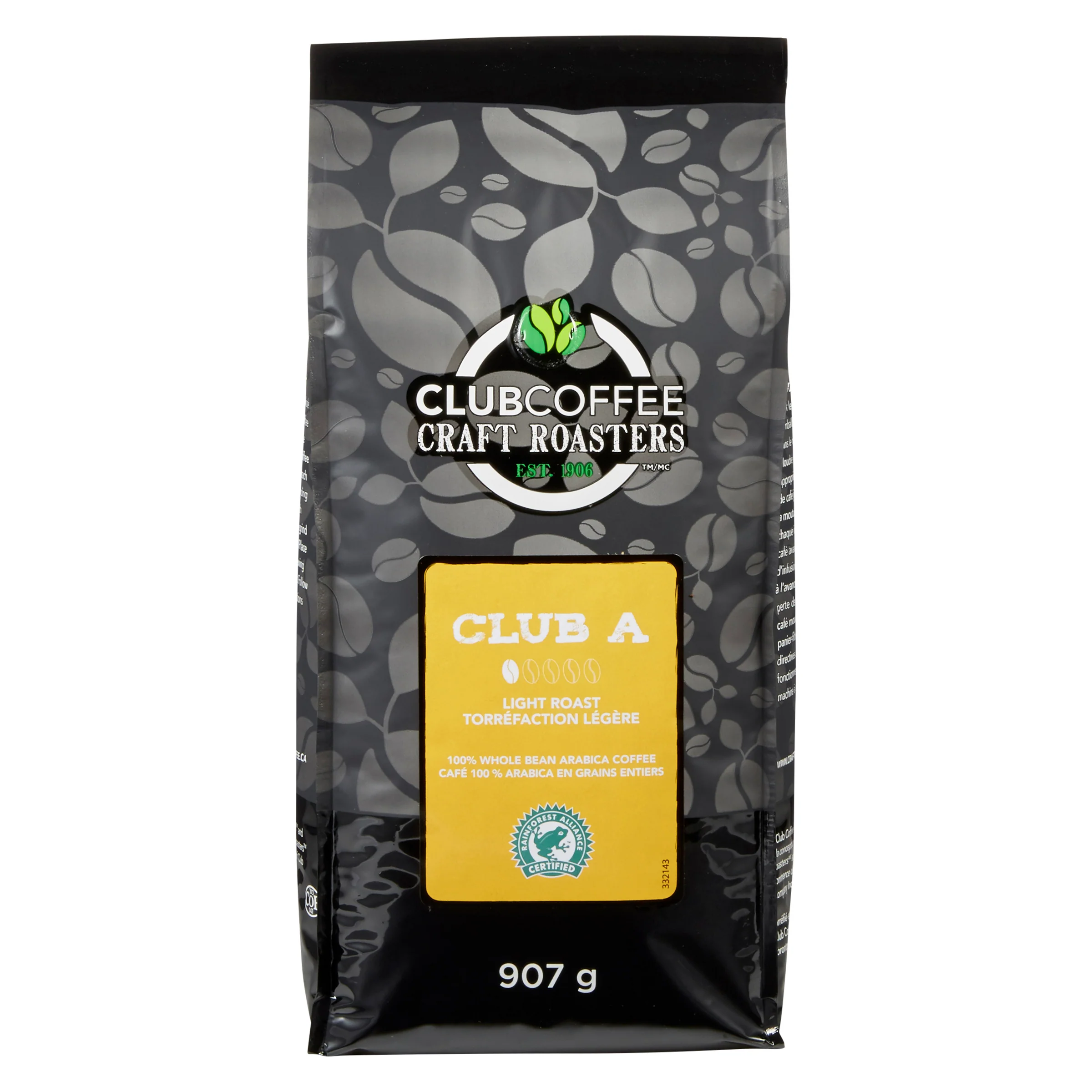 Club Coffee Craft Roasters | Club A - Whole Bean Bag - Case of 8 x 2 LB Bags - Ships Free Within Canada on Orders Above CAD $199