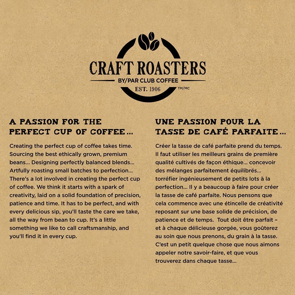 Club Coffee – Craft Roasters Coffeehouse – Medium Roast Pods – 72 Compostable K Cups - Canadian Distribution - Ships Free Within Canada on Orders Above CAD $199 - Image 3