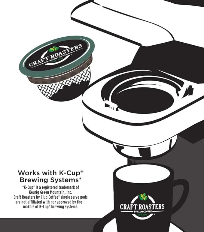 Club Coffee Craft Roasters | Venetian Reserve Single Serve Pods | Dark Roast | 120 Count (20 Count, Pack of 6) | Compostable Coffee Pods | Keurig Brewer Compatible | Rainforest Alliance Certified - Ships Free Within Canada on Orders Above CAD $199 - Image 2