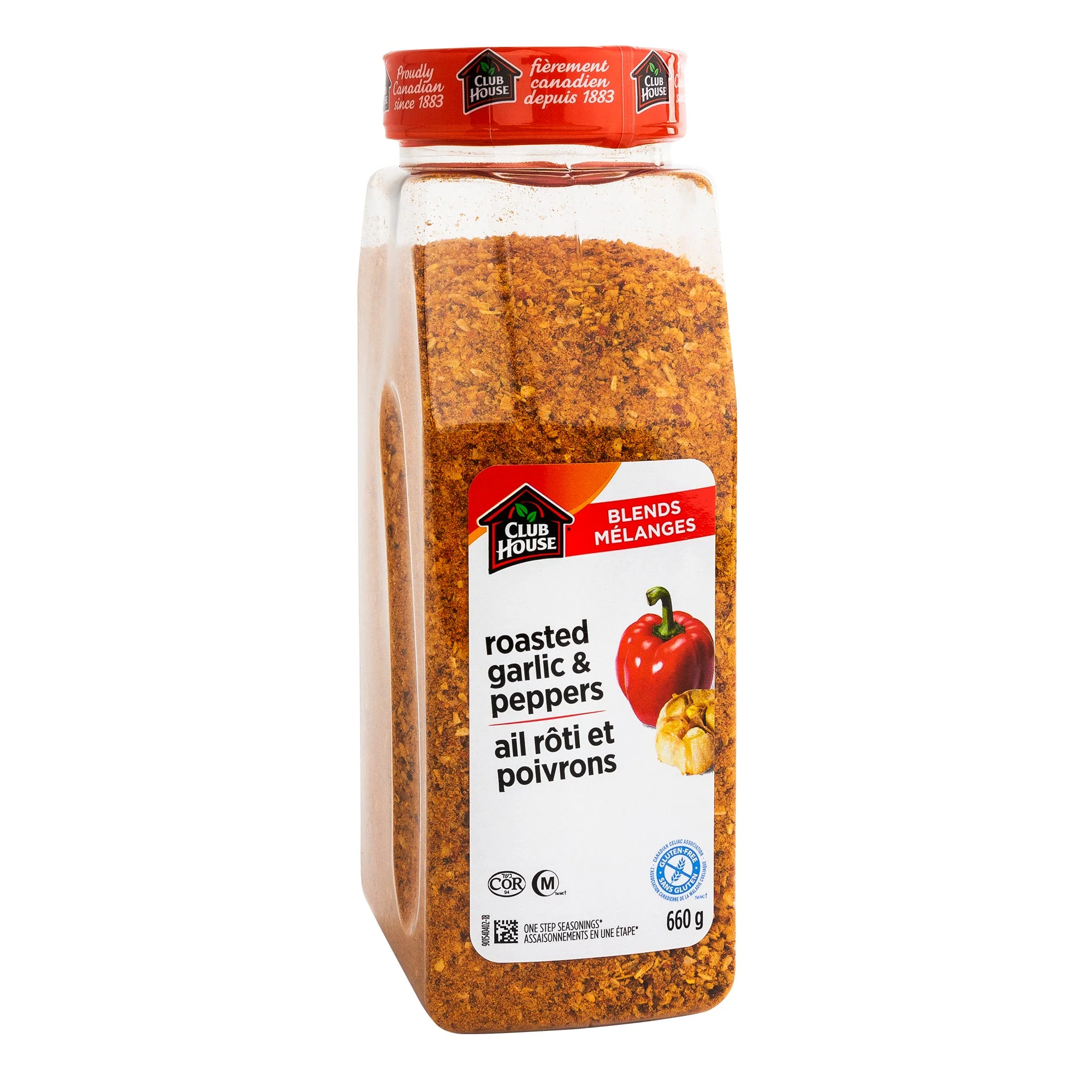 Club House Roasted Garlic and Peppers Seasoning - 4 x 660 g - Grocery and Food Items - Canadian Distribution - Ships Free Within Canada on Orders Above CAD $199