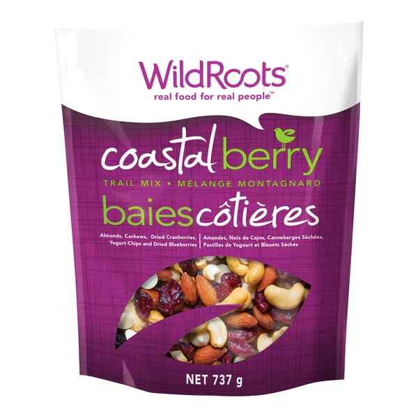 Coastal Berry Natural Trail Mix - 4 x 737 g - Wild Roots - Canadian Distribution - Ships Free Within Canada on Orders Above CAD $199