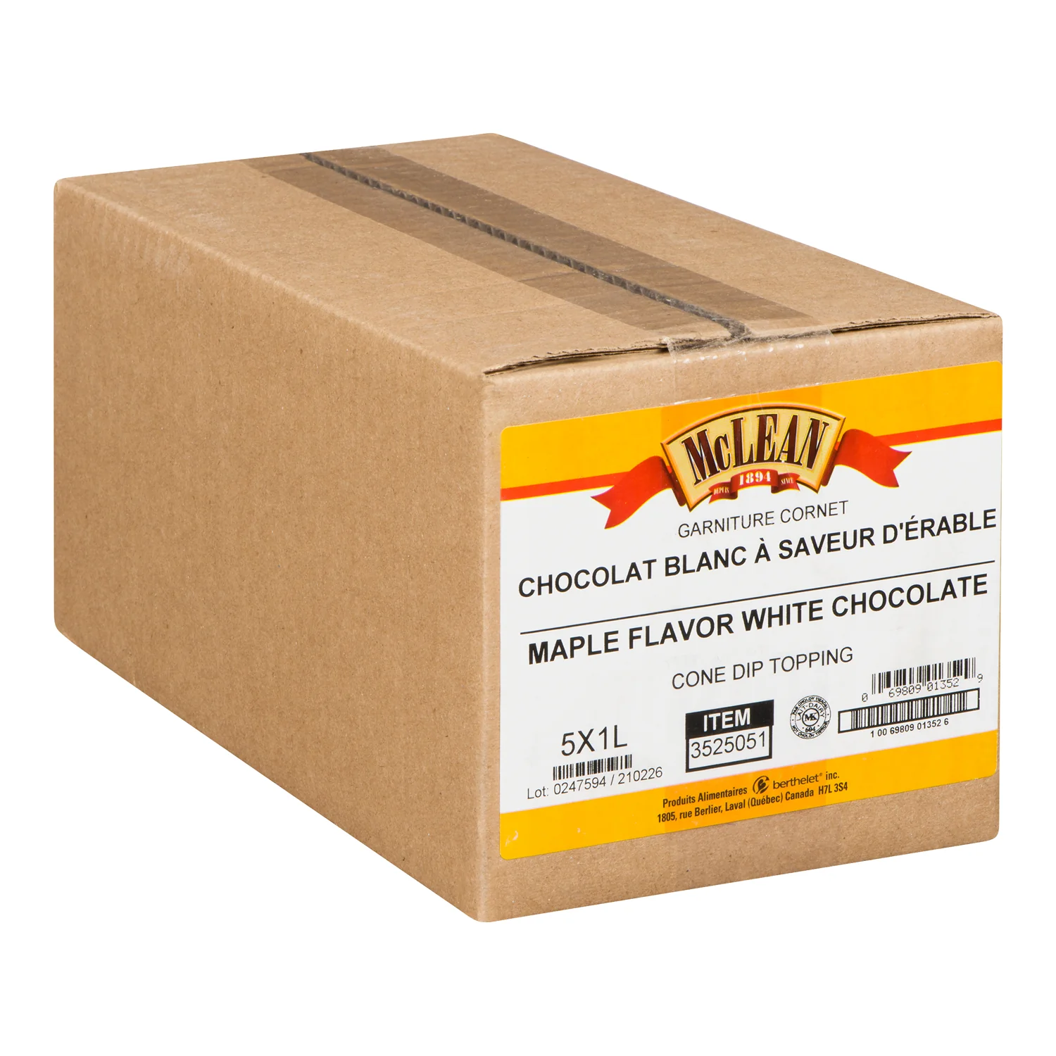 Coating White Chocolate Maple Cone - 1 L - Mclean - Baking Mixes and Ingredients - Canadian Distribution - Ships Free Within Canada on Orders Above CAD $199 - Image 3