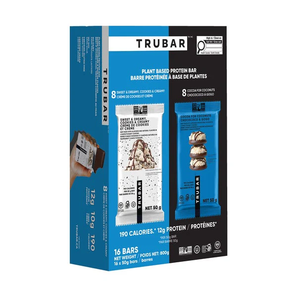 Cocoa for Coconuts & Cookies & Cream - 64 × 50 g - Trubar - Canadian Distribution - Ships Free Within Canada on Orders Above CAD $199