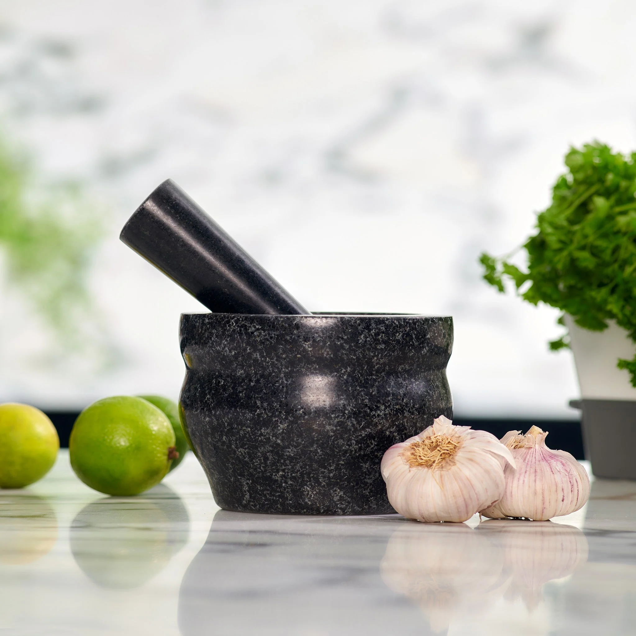 COLE & MASON Worcester Black Granite Mortar & Pestle, 5.5" — Spice & Herb Grinder - Canadian Distribution - Ships Free Within Canada on Orders Above CAD $199 - Image 2