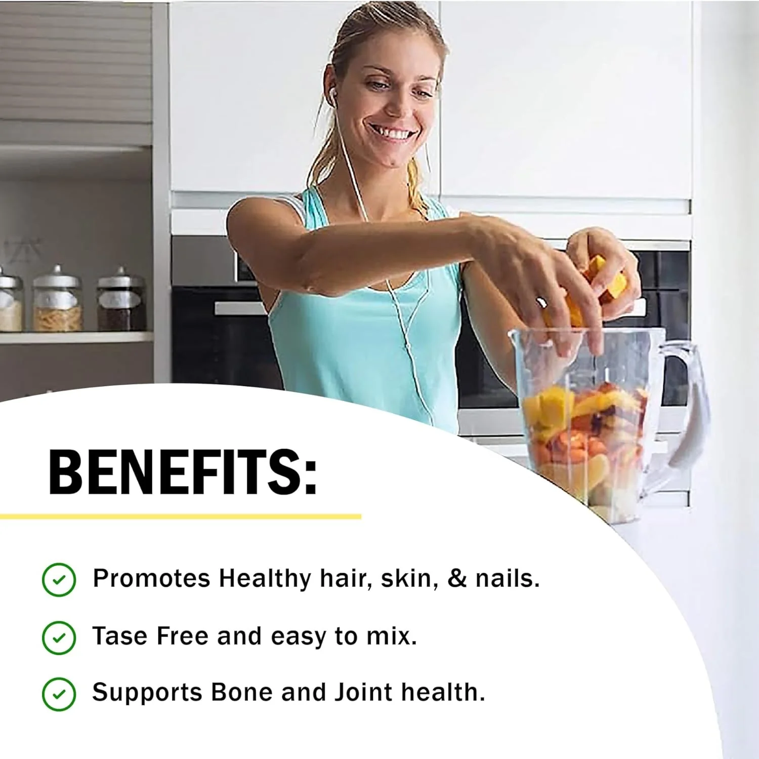 Collagen Peptides – Hydrolyzed Collagen Powder – Unflavored – 16 oz – Ships Free Within Canada on Orders Above CAD $199 - Image 3
