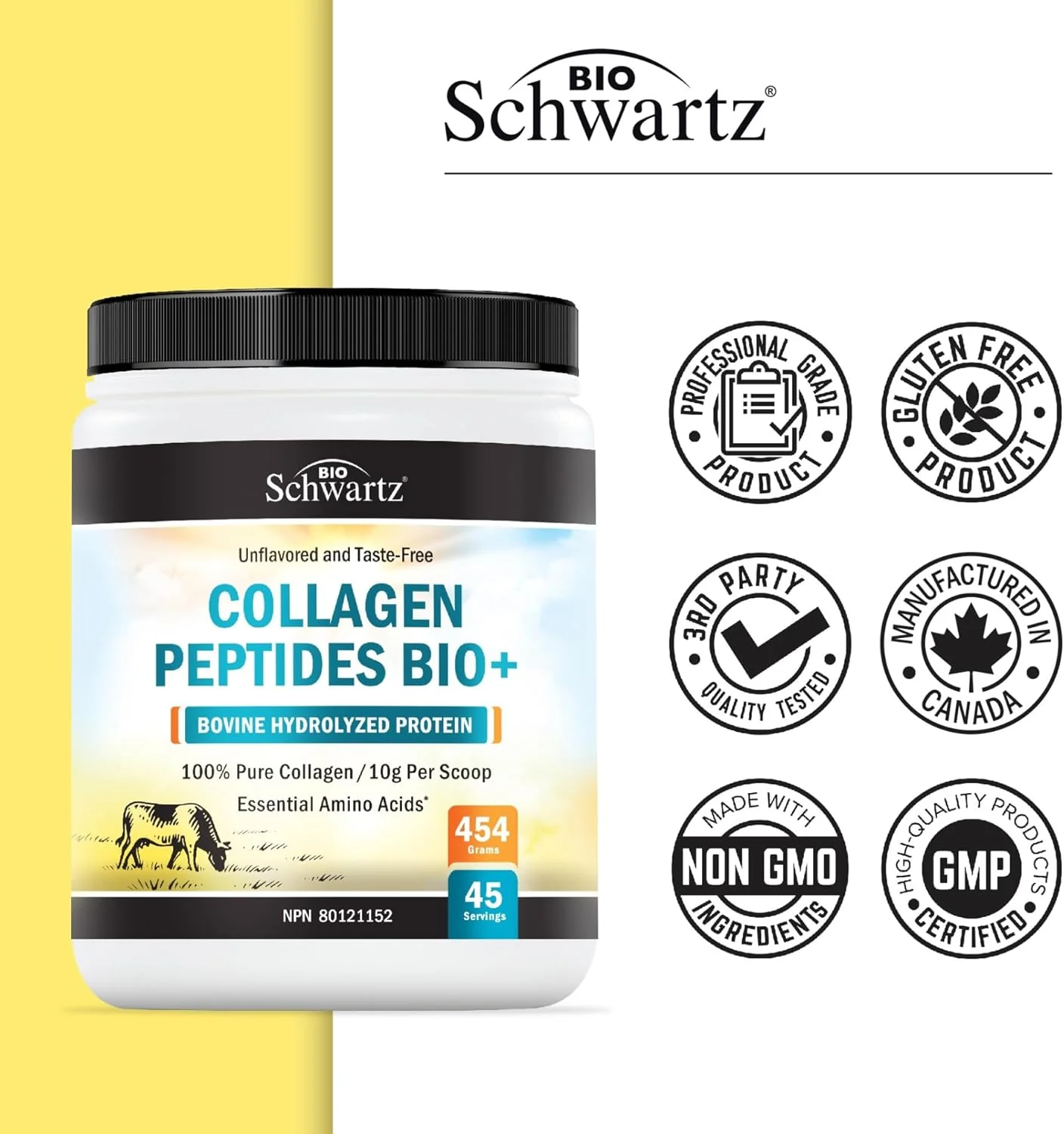 Collagen Peptides – Hydrolyzed Collagen Powder – Unflavored – 16 oz – Ships Free Within Canada on Orders Above CAD $199 - Image 4