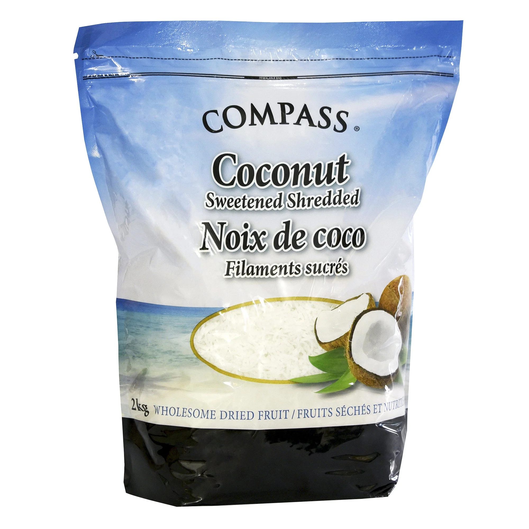 Compass Sweetened Shredded Coconut - 4 x 2 kg - Grocery and Food Items - Canadian Distribution - Ships Free Within Canada on Orders Above CAD $199