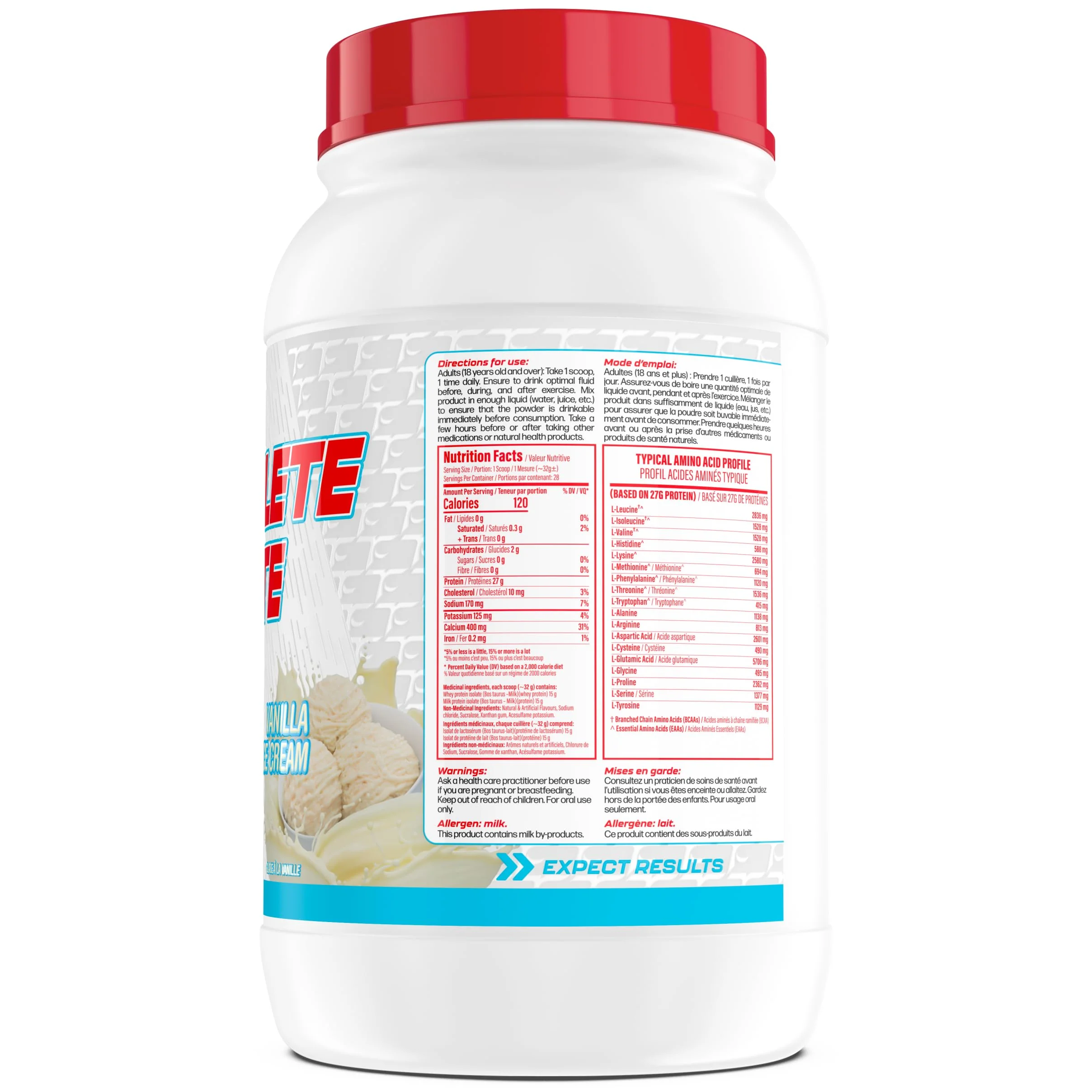 Complete Isolate – Whey + Milk Protein Isolate – Vanilla Ice Cream – 2 lb - Canadian Distribution - Ships Free Within Canada on Orders Above CAD $199 - Image 7