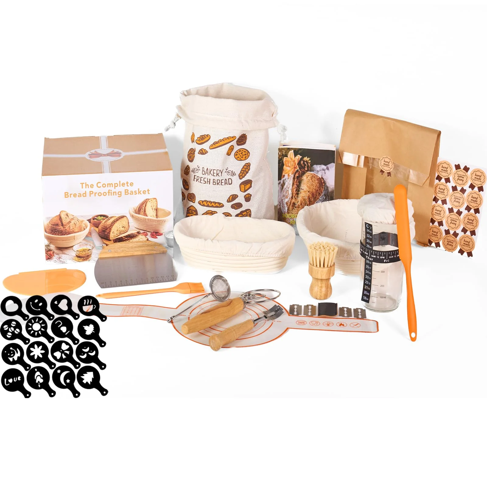 Complete Sourdough Baking Kit with Banneton Baskets and Professional Tools - Canadian Distribution - Ships Free Within Canada on Orders Above CAD $199