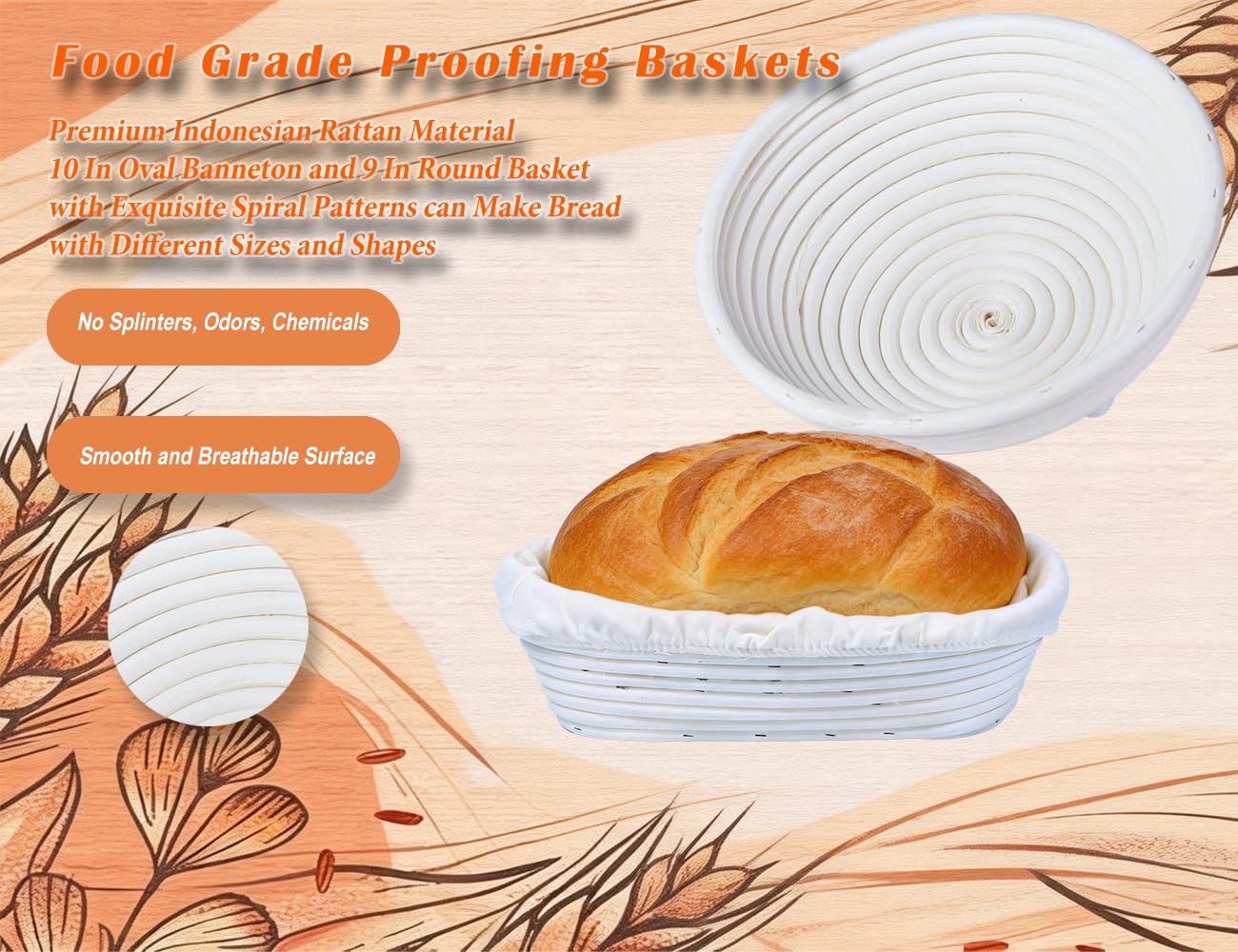 Complete Sourdough Baking Kit with Banneton Baskets and Professional Tools - Canadian Distribution - Ships Free Within Canada on Orders Above CAD $199 - Image 3