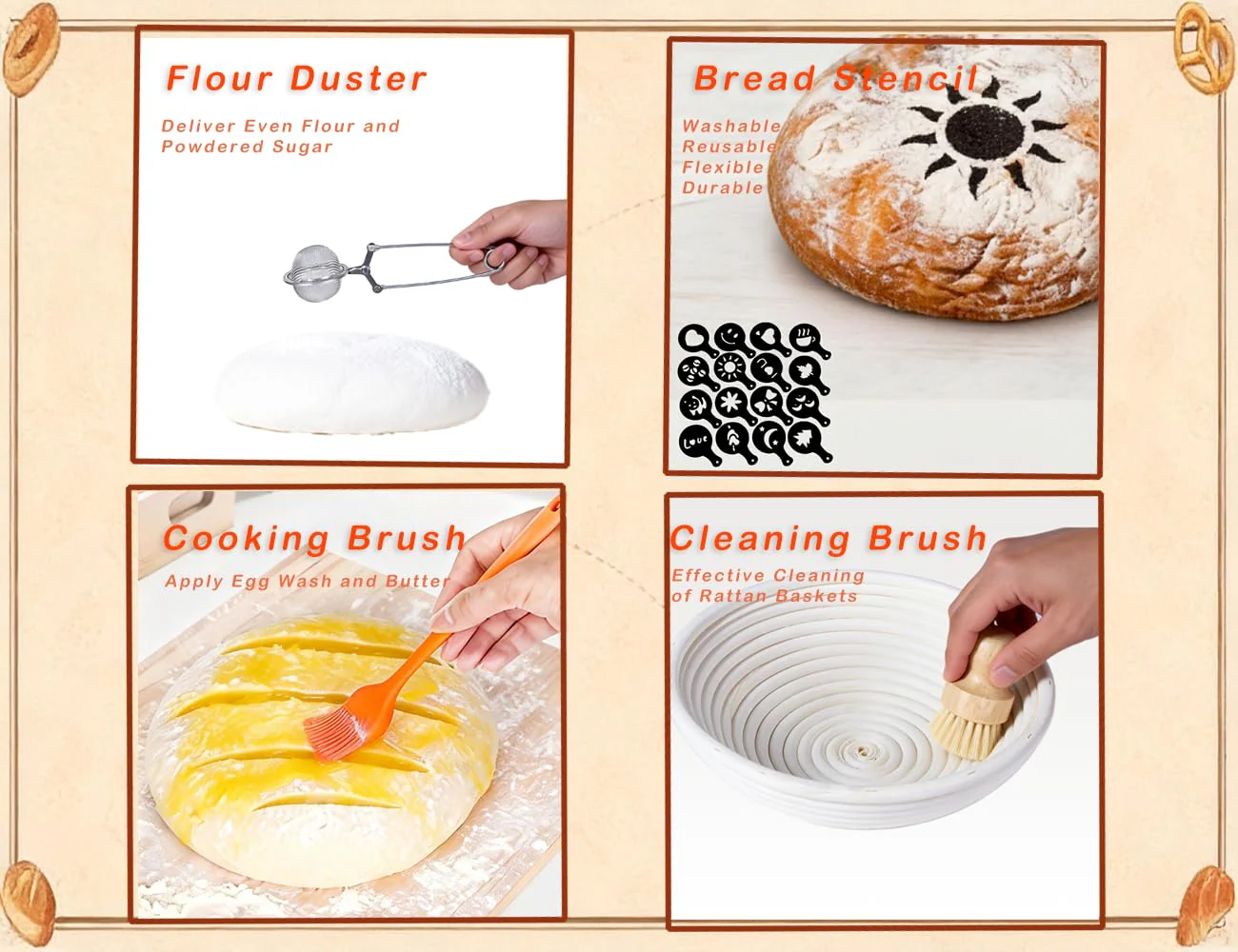 Complete Sourdough Baking Kit with Banneton Baskets and Professional Tools - Canadian Distribution - Ships Free Within Canada on Orders Above CAD $199 - Image 4