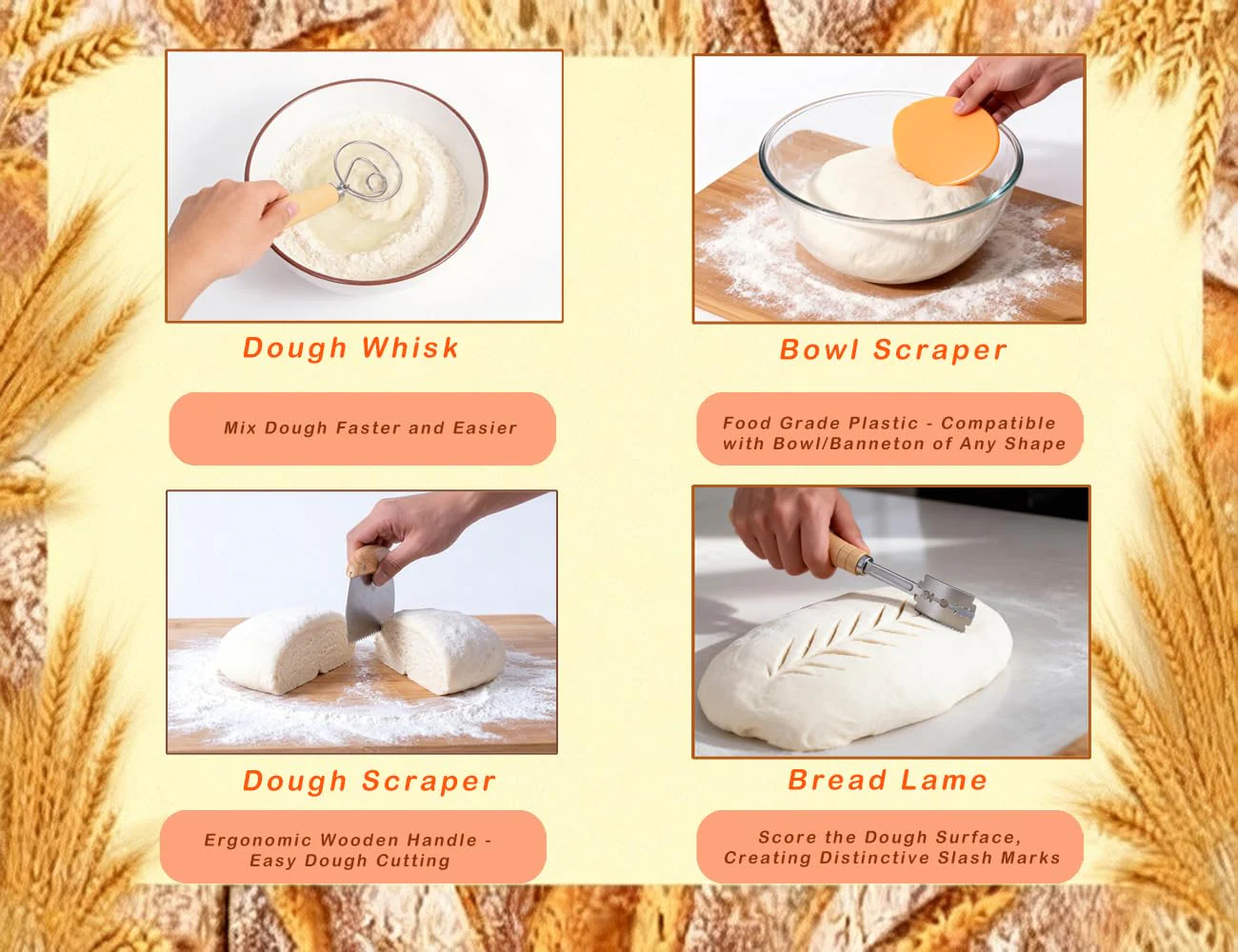 Complete Sourdough Baking Kit with Banneton Baskets and Professional Tools - Canadian Distribution - Ships Free Within Canada on Orders Above CAD $199 - Image 5