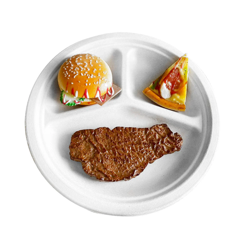 Compostable Plates with Compartments - Sold By The Case - Image 3