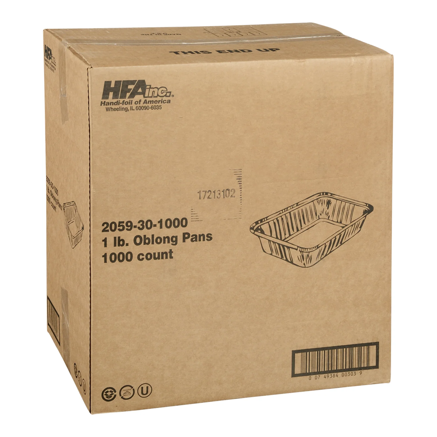 Container Foil 1 lb. Oblong - 1000 each - Handi Foil Of A - Packaging and Accessories - Restaurant Supplies and Equipment - Canadian Distribution - Image 2