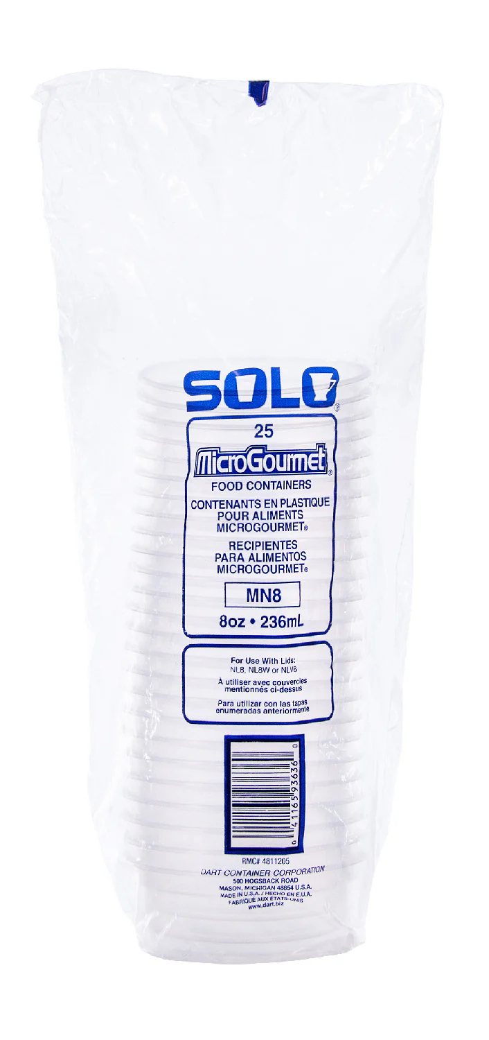 Container Plastic Deli Translucent 8 oz. - 20 x 25 count - Solo Cup - Packaging and Accessories - Restaurant Supplies and Equipment - Canadian Distribution - Image 3