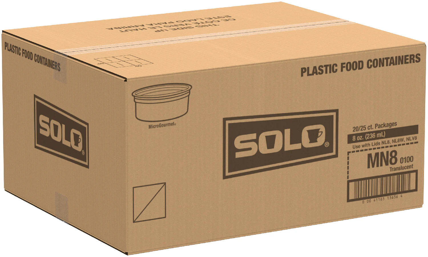 Container Plastic Deli Translucent 8 oz. - 20 x 25 count - Solo Cup - Packaging and Accessories - Restaurant Supplies and Equipment - Canadian Distribution - Image 9