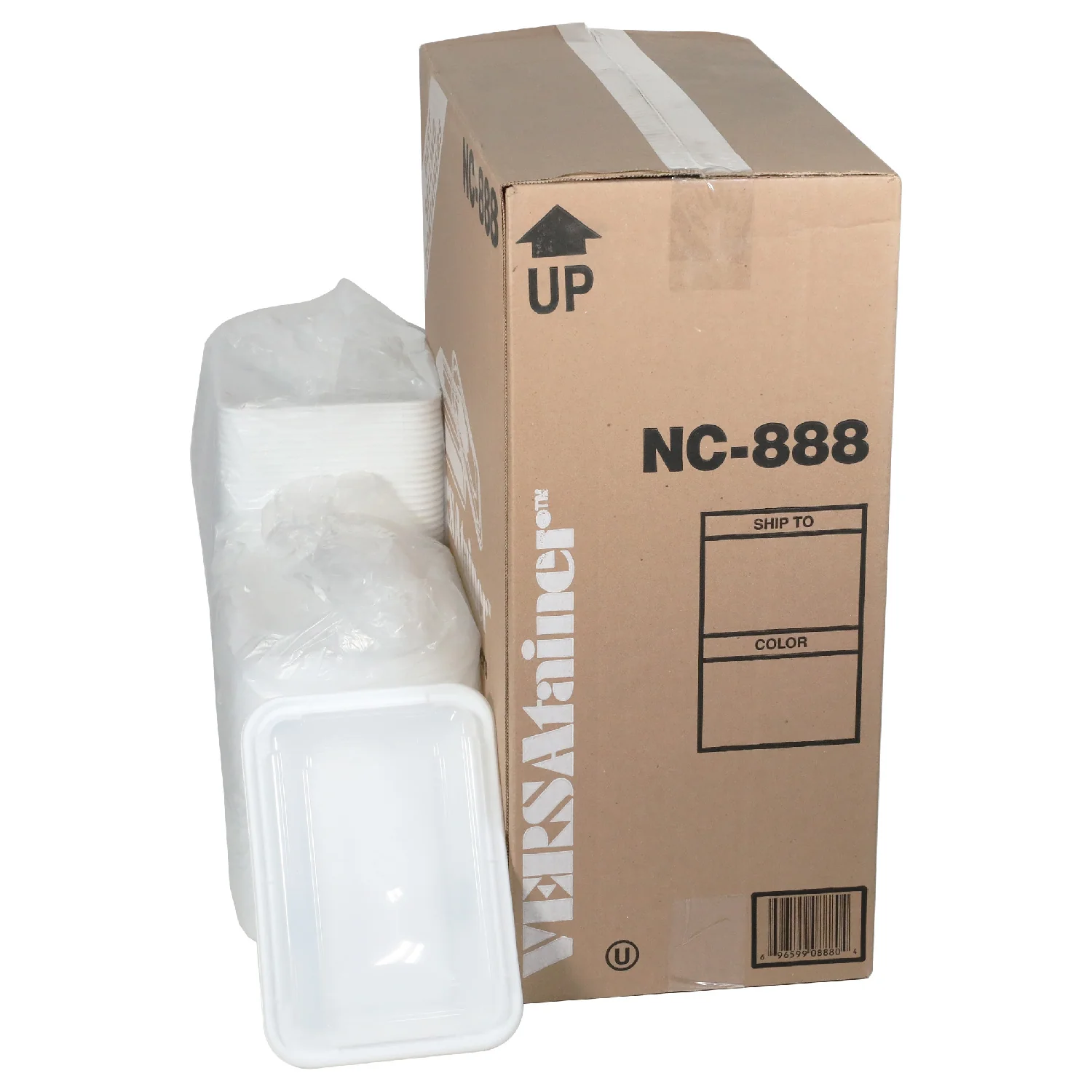 Container Plastic Rectangle White with Lid - 150 x 38 oz - Versatainer - Packaging and Accessories - Restaurant Supplies and Equipment - Canadian Distribution - Image 9