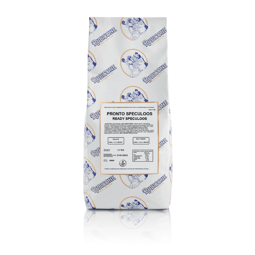 "PRE-ORDER" Cookie Butter (Speculoos) Ready Creamy - Ready Base for Soft Serve and Gelato - Case of 8 x 1.7 KG bags - Rubicone Canada - Ships Free Within Canada on Orders Above CAD $199
