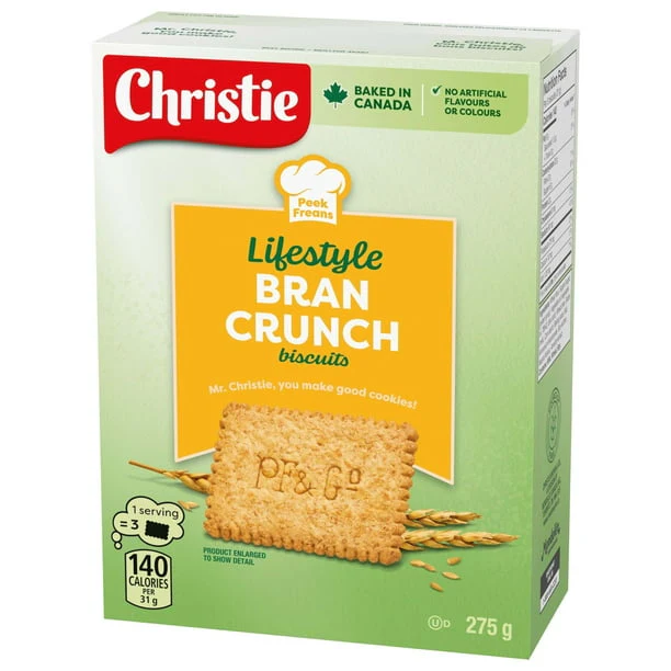 Cookie Crunch Bran - 12 x 275 g - Peek Frean - Restaurant and Foodservice Ingredients - Canadian Distribution - Ships Free Within Canada on Orders Above CAD $199