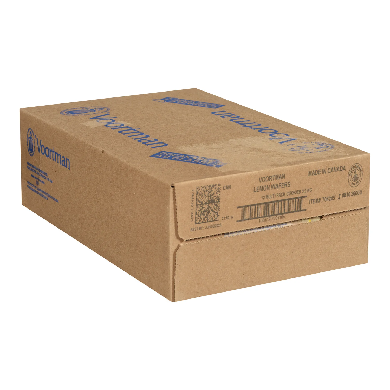 Cookie Lemon Wafer - 12 x 300 g - Voortman - Restaurant and Foodservice Ingredients - Canadian Distribution - Ships Free Within Canada on Orders Above CAD $199 - Image 2