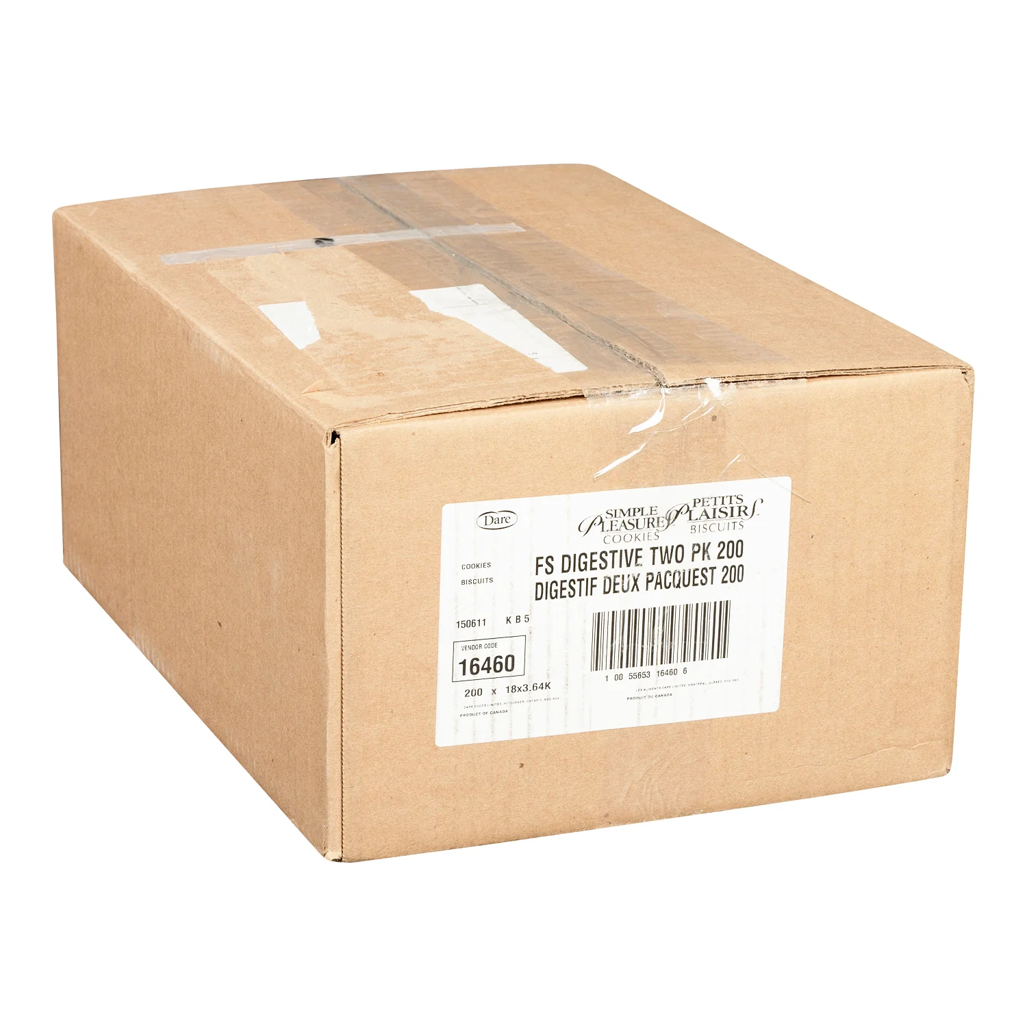 Cookie Plain Digestive 2 Pack - 200 x 18 g - Simple Pleasure - Restaurant and Foodservice Ingredients - Canadian Distribution - Ships Free Within Canada on Orders Above CAD $199 - Image 2