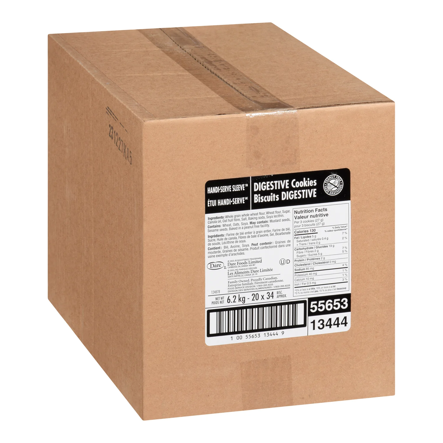 Cookie Plain Digestive - 20 x 310 g - Dare - Restaurant and Foodservice Ingredients - Canadian Distribution - Ships Free Within Canada on Orders Above CAD $199 - Image 2