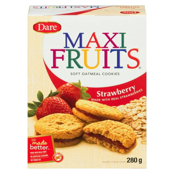 Cookie Strawberry Soft Oatmeal Maxi - 12 x 280 g - Maxi Fruits - Restaurant and Foodservice Ingredients - Canadian Distribution - Ships Free Within Canada on Orders Above CAD $199
