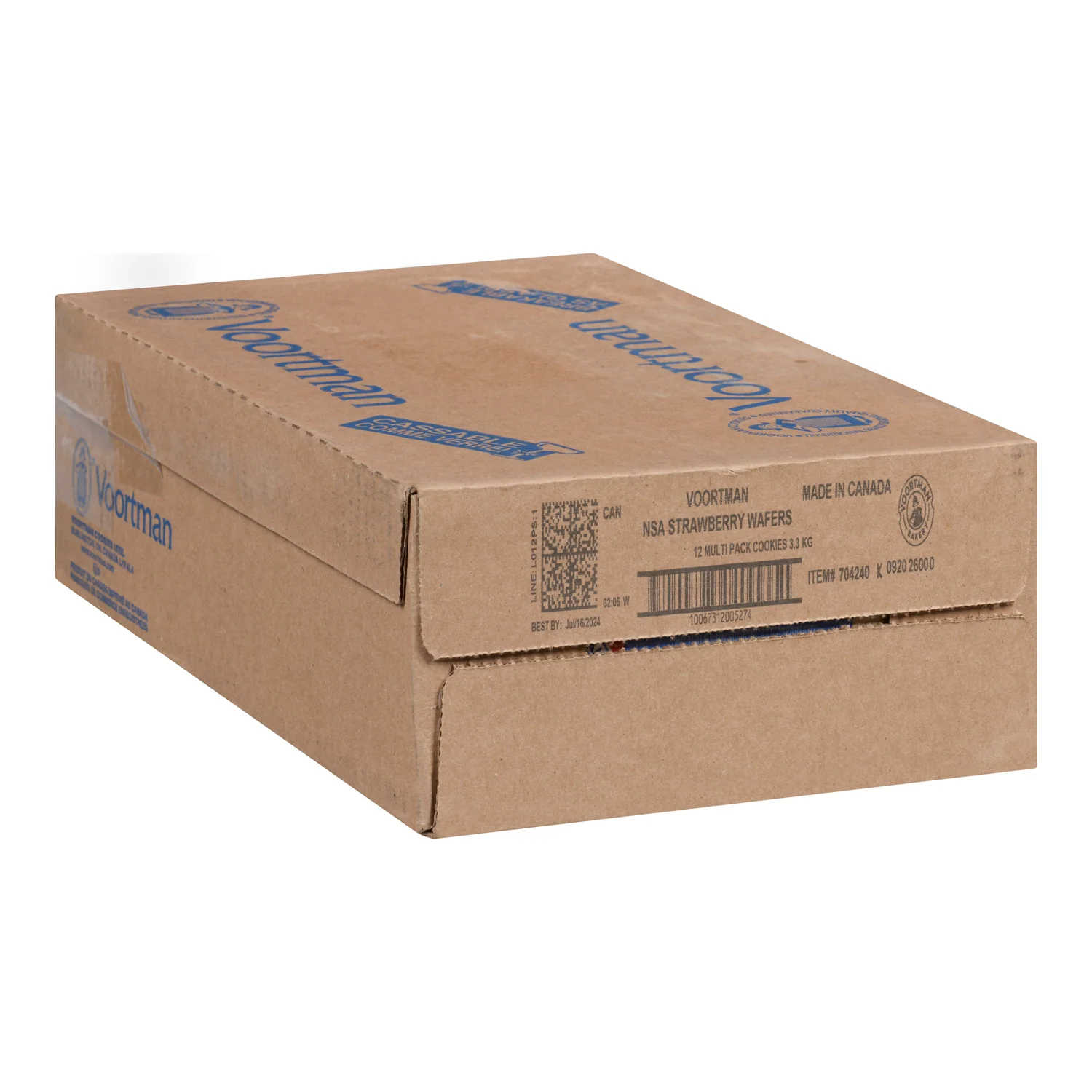 Cookie Strawberry Wafer Sugar-Free - 12 x 250 g - Voortman - Restaurant and Foodservice Ingredients - Canadian Distribution - Ships Free Within Canada on Orders Above CAD $199 - Image 3