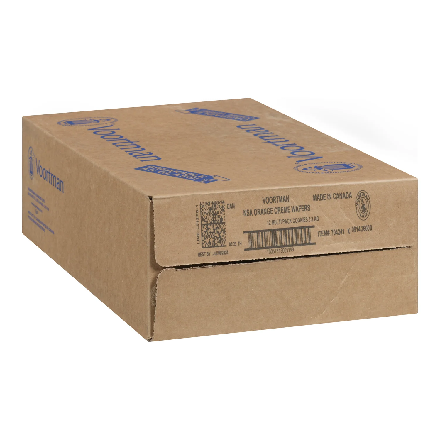 Cookie Wafer Orange Cream No Sugar Added - 12 x 250 g - Voortman - Restaurant and Foodservice Ingredients - Canadian Distribution - Ships Free Within Canada on Orders Above CAD $199 - Image 2