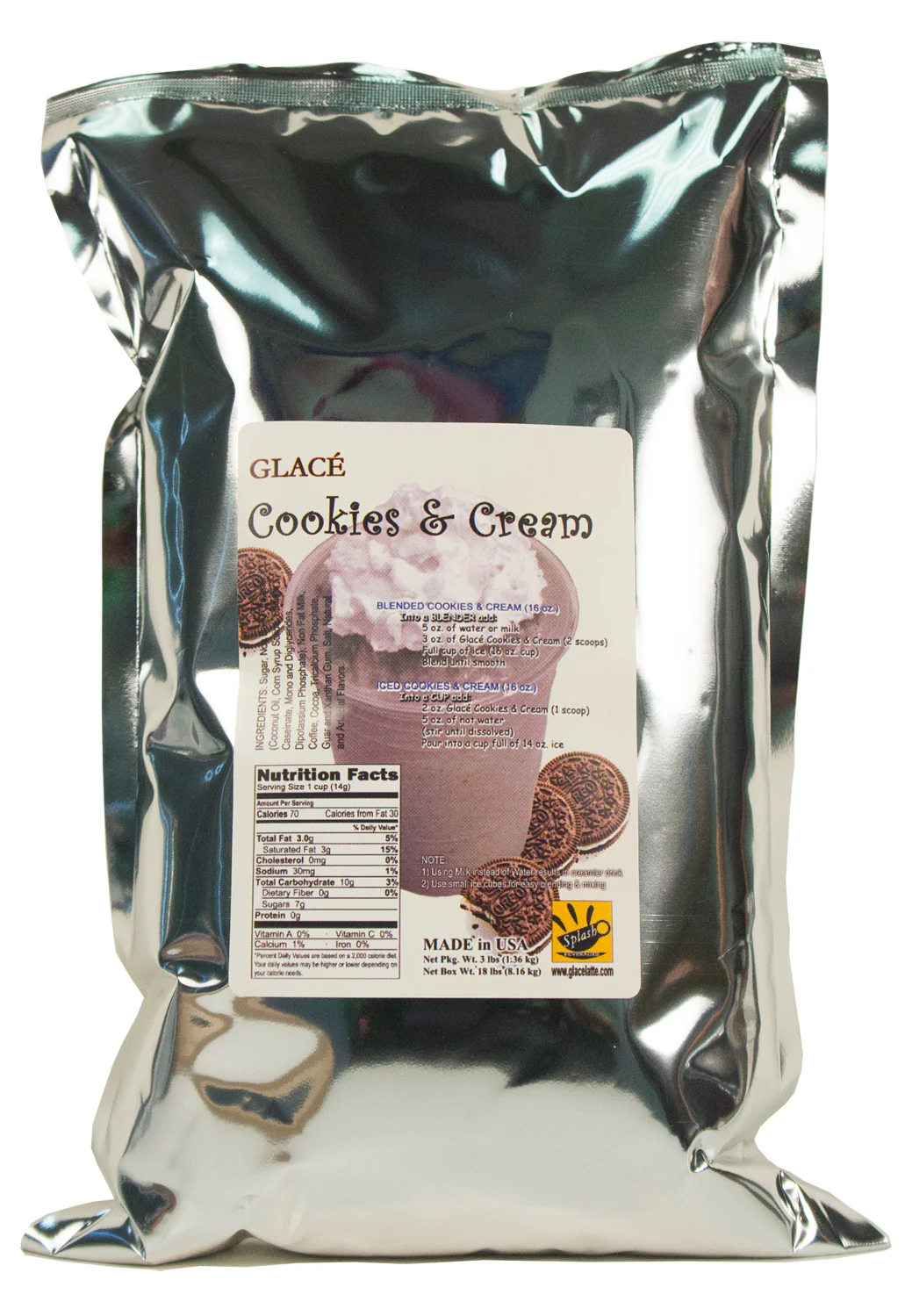 Cookies and Cream 4 in 1 Bubble Tea / Latte and Frappe Mix  - Ships Free Within Canada on Orders Above CAD $199