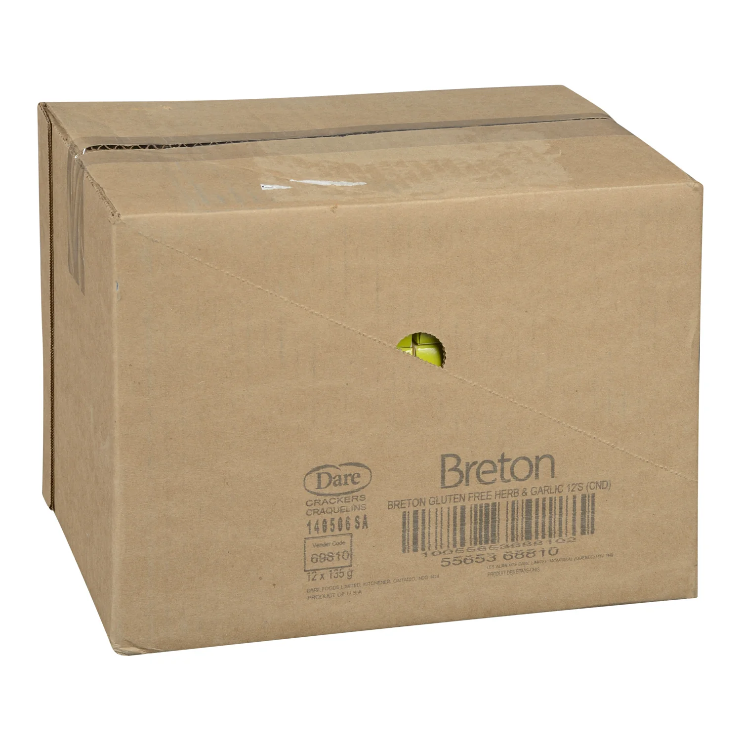 Cracker Garlic & Herb Breton - 12 x 135 g - Dare - Restaurant and Foodservice Ingredients - Canadian Distribution - Ships Free Within Canada on Orders Above CAD $199 - Image 2