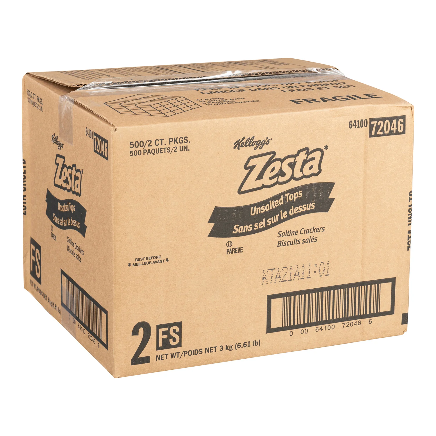 Cracker Saltine Zesta Unsalted - 500 x 6 g - Kellogg's - Restaurant and Foodservice Ingredients - Canadian Distribution - Ships Free Within Canada on Orders Above CAD $199 - Image 2