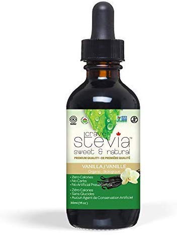 CRAVESTEVIA Organic Liquid Stevia Drops - Vanilla - 2 x 30ml - Canadian Distribution - Ships Free Within Canada on Orders Above CAD $199 - Image 2