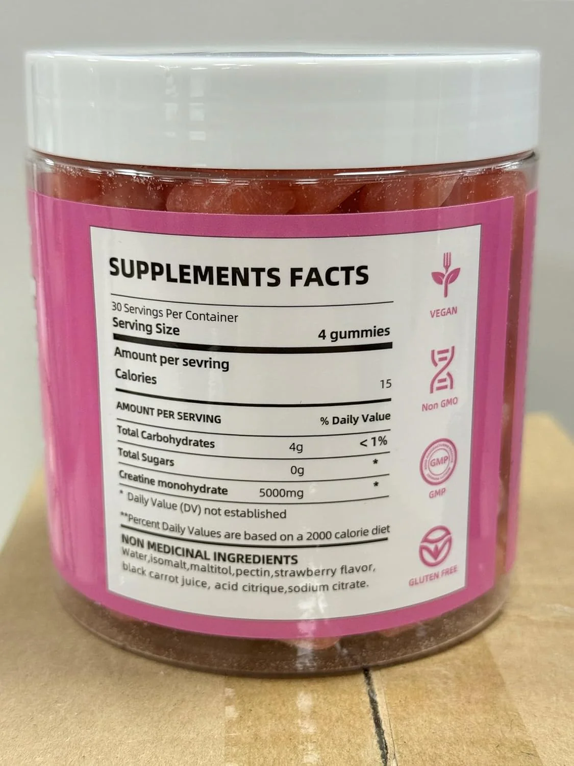 Creatine Gummies – Strawberry – 120 Count (5 g Each) – Ships Free Within Canada on Orders Above CAD $199 - Image 8