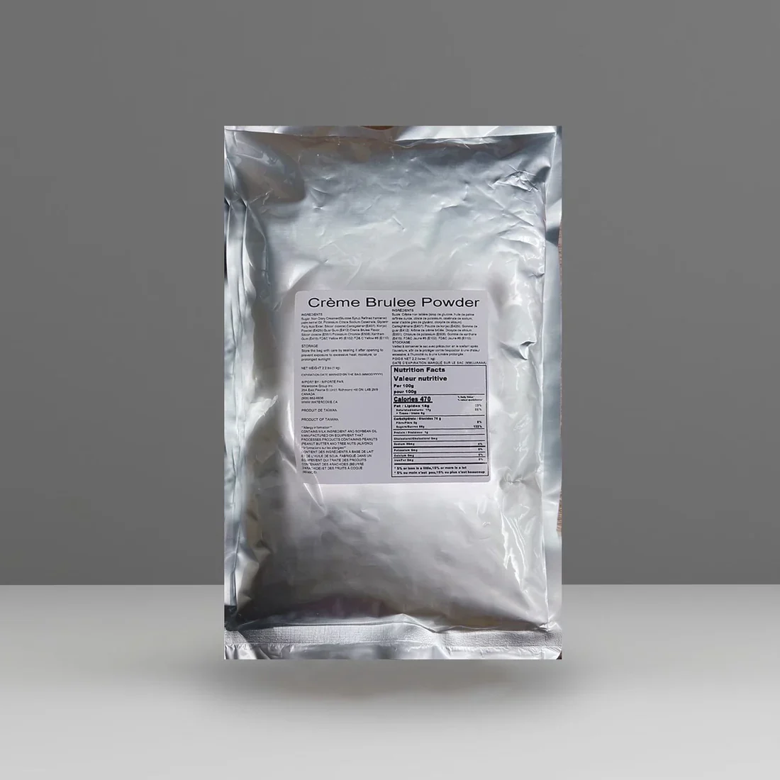 Crème Brûlée Powder - 1 KG - Canadian Distribution - Ships Free Within Canada on Orders Above CAD $199