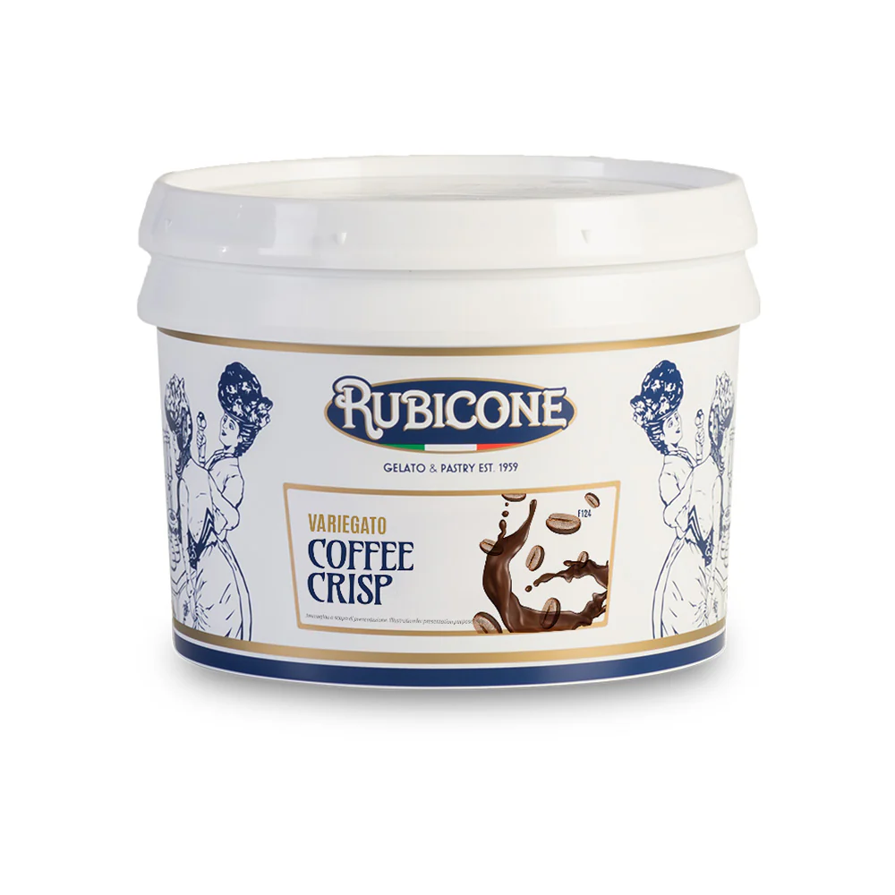 "PRE-ORDER" Crispy Coffee Sundae Dessert Topping - Case of 2 x 3 KG Buckets - Coffee Crisp Variegate - Rubicone Canada - Ships Free Within Canada on Orders Above CAD $199 - Image 2