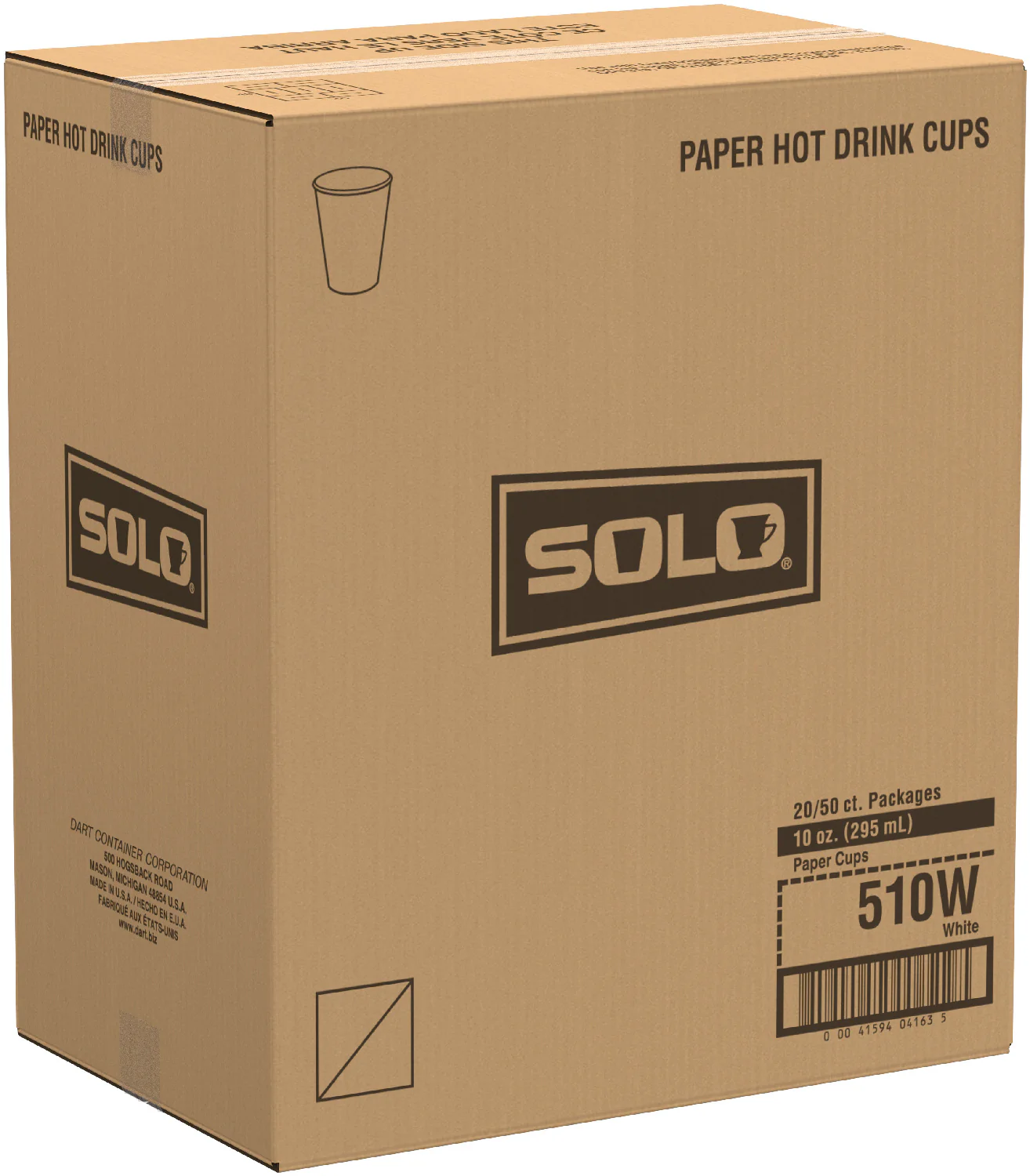 Cup Paper Hot 10 oz. White - 20 x 50 count - Solo Cup - Packaging and Accessories - Restaurant Supplies and Equipment - Canadian Distribution - Image 5