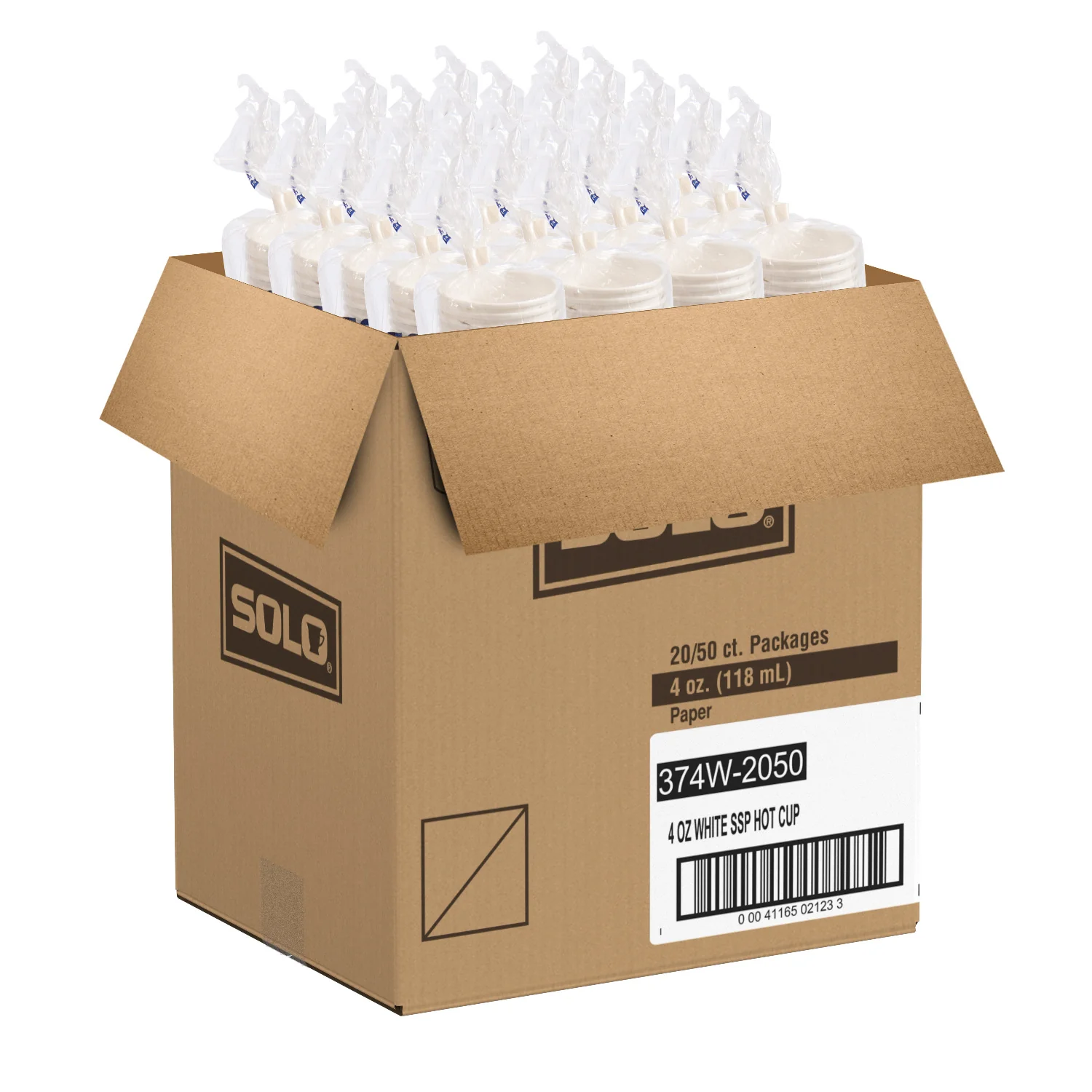 Cup Paper Hot White 4 oz. - 20 x 50 count - Solo Cup - Packaging and Accessories - Restaurant Supplies and Equipment - Canadian Distribution - Image 4