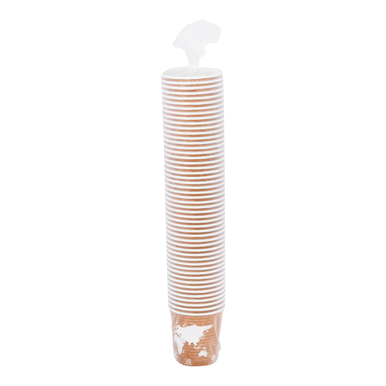 Cup Paper Hot World Art Brown Compostable - 1000 x 10 oz - Eco Products - Packaging and Accessories - Restaurant Supplies and Equipment - Canadian Distribution - Image 3