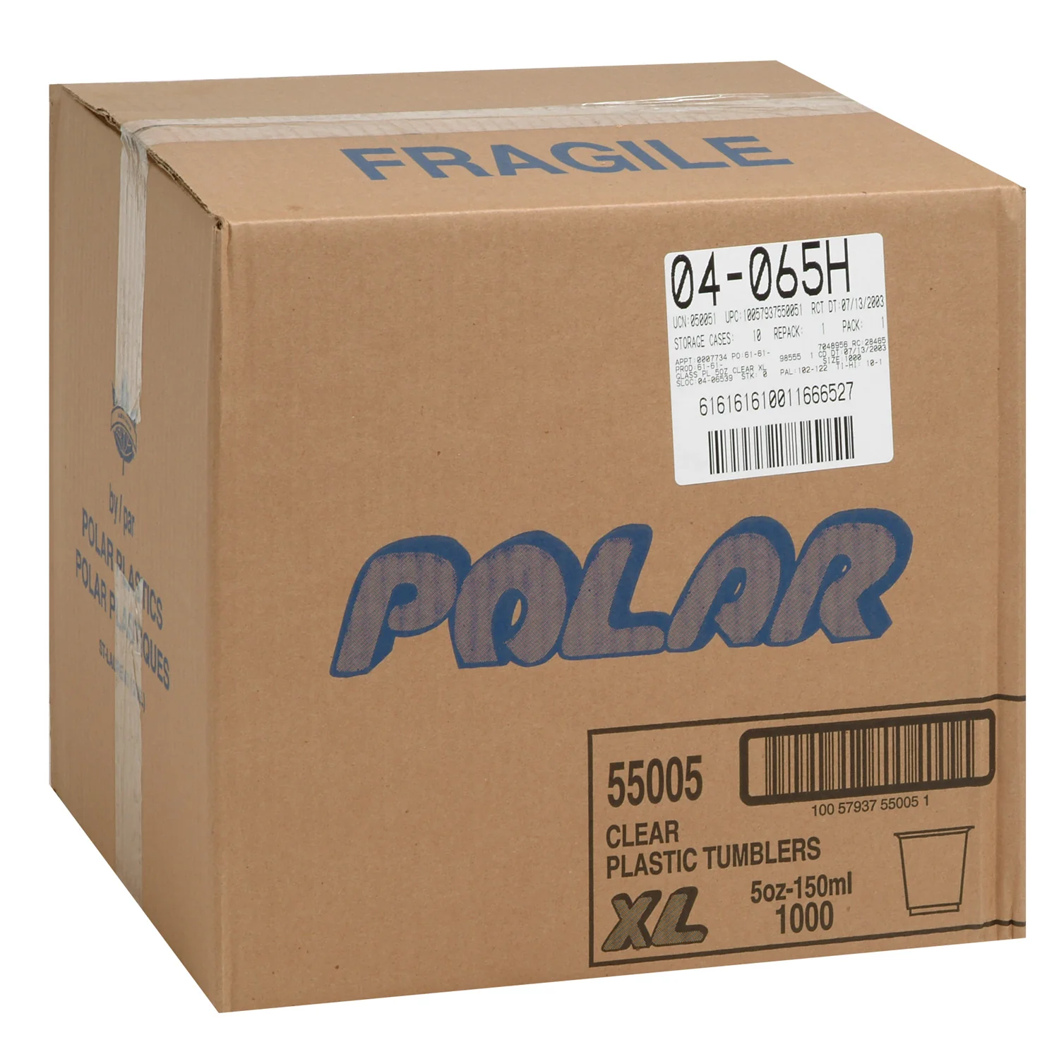 Cup Plastic Clear 5 oz. - 20 x 50 count - Polar - Packaging and Accessories - Restaurant Supplies and Equipment - Canadian Distribution - Image 2