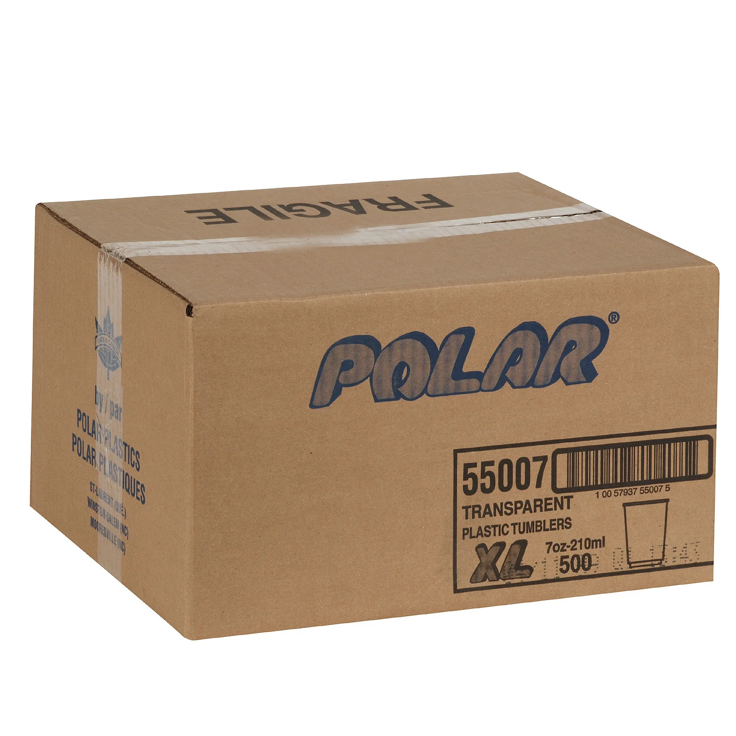 Cup Plastic Clear 7 oz. Extra Large Tumbler - 20 x 25 count - Polar - Packaging and Accessories - Restaurant Supplies and Equipment - Canadian Distribution - Image 2