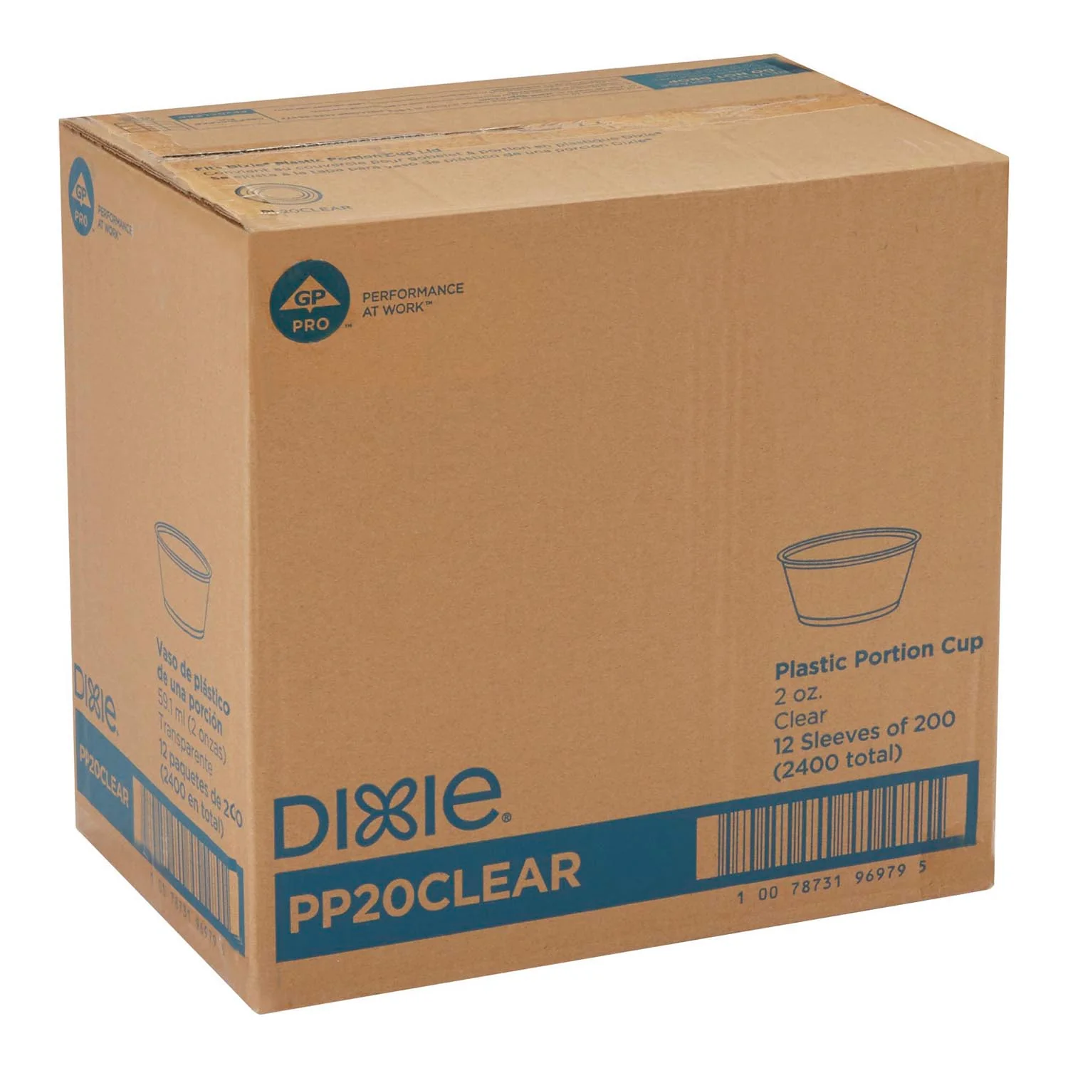 Cup Portion Plastic 2 oz. Clear - 12 x 200 count - Dixie - Packaging and Accessories - Restaurant Supplies and Equipment - Canadian Distribution - Image 2